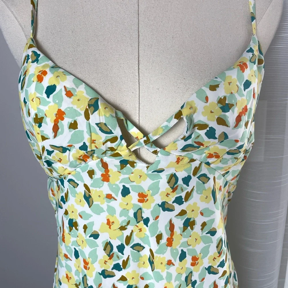 Hello Molly Smiley Moments Floral Maxi Dress Open Back Size 10